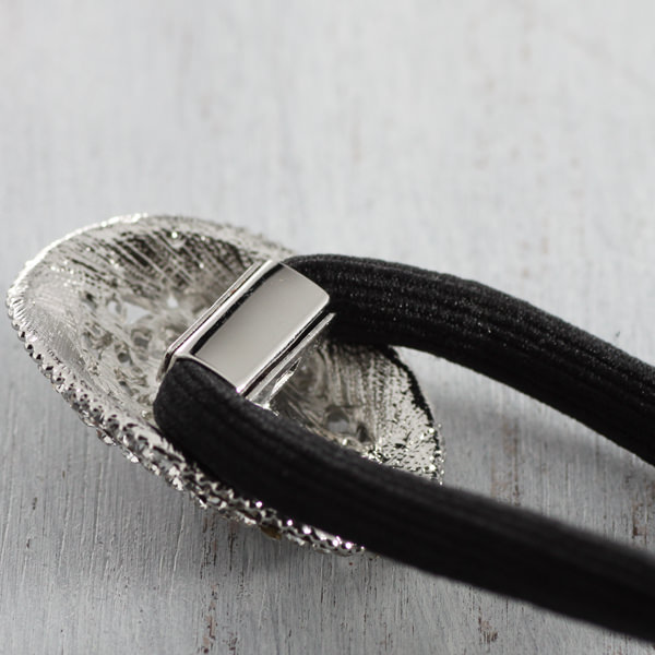 ビジューリボンヘアゴム(オーバル)：詳細