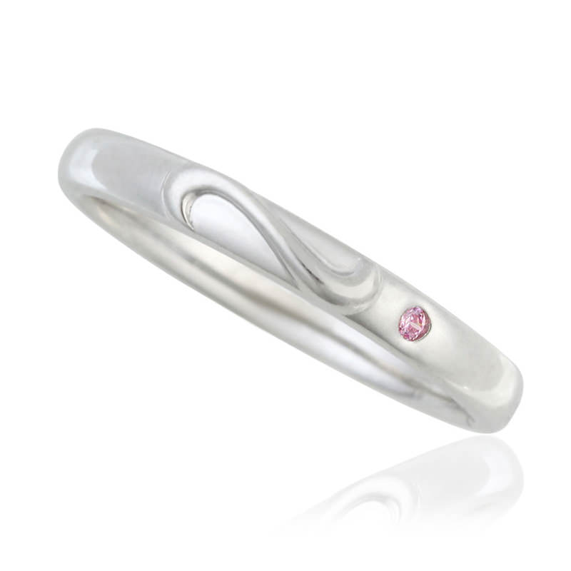 With me.(ウィズミー) キュービックジルコニア付きハートオブピースシルバーリング